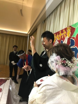 佐賀県　結婚式　マグロ解体ショー