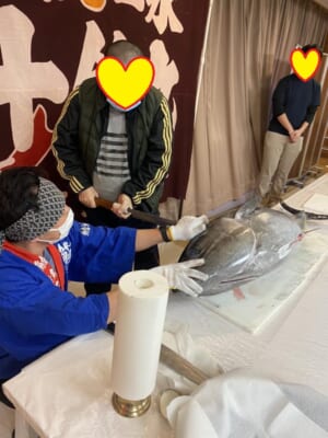 広島県にあります老健施設様でマグロ解体ショーを実施して参りました！