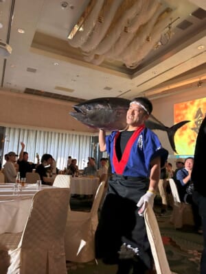 群馬県太田市のホテルにて法人様の夏のイベントをマグロの解体ショーで盛り上げて参りました！！