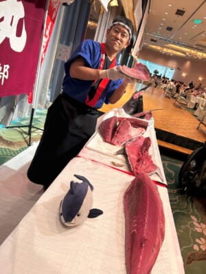 群馬県太田市のホテルにて法人様の夏のイベントをマグロの解体ショーで盛り上げて参りました！！