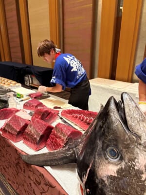 静岡県静岡市のホテルで法人様の宴会をマグロの解体ショーで盛り上げて参りました！