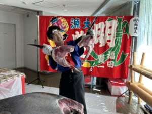 埼玉県本庄市の労働組合様の祭りにてマグロの解体ショー実施しました！